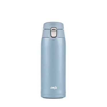 Emsa N21509 Travel Mug Light Thermo/Isolierbecher aus Edelstahl, 0,4 Liter, 8h heiß, 16h kalt, 100 Prozent dicht, auslaufsicher, spülmaschinengeeignet, Klappverschlussystem, Blau, 1 Stück (1er Pack) im Sale